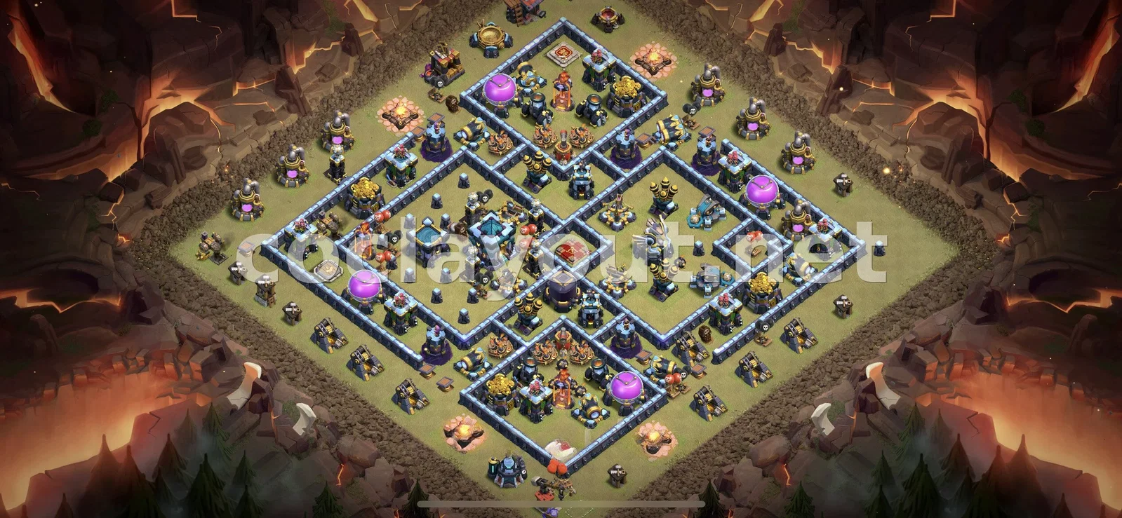 Mejora tu Diseño de Guerra TH13 para Clanes – vista previa del diseño TH13