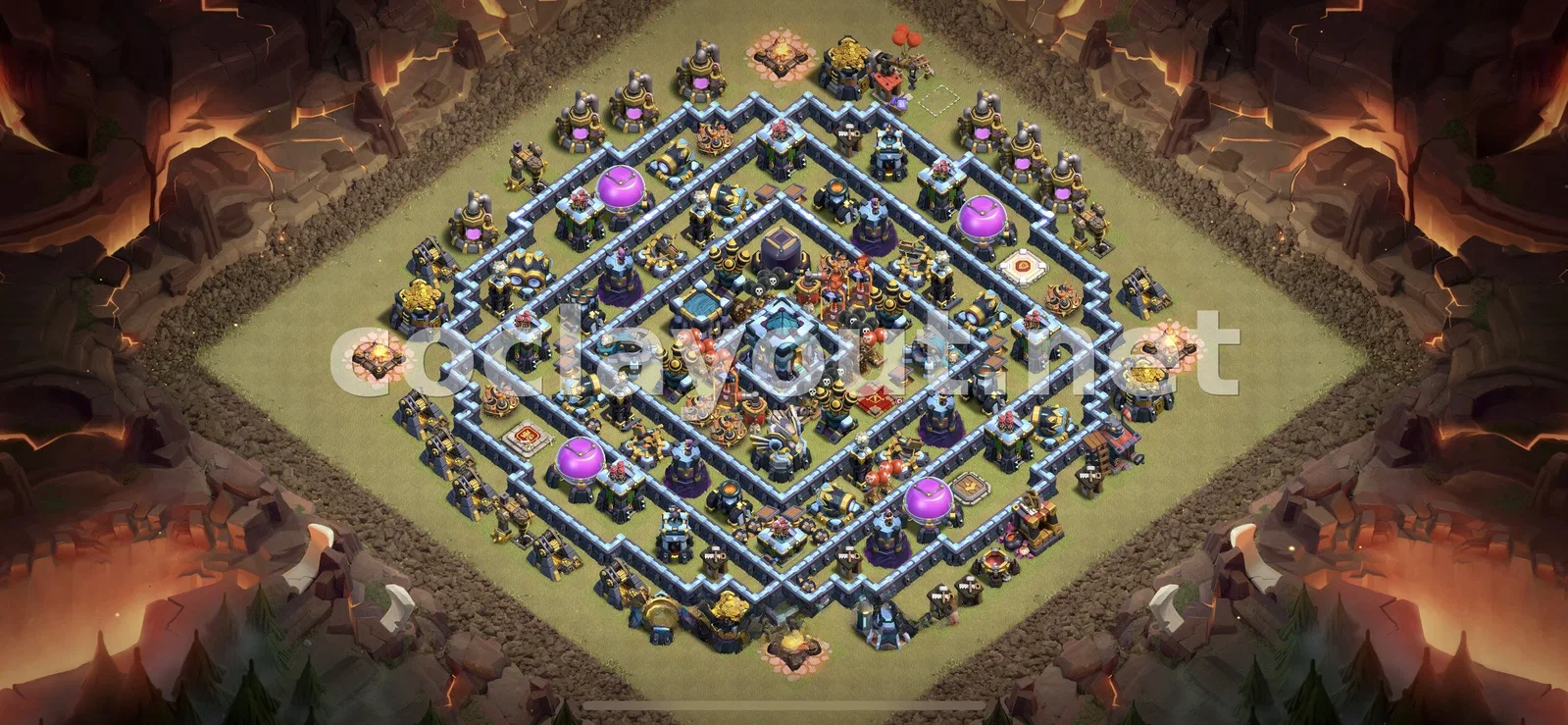 Refuerza tu defensa con el Diseño de Guerra TH13 – vista previa del diseño TH13