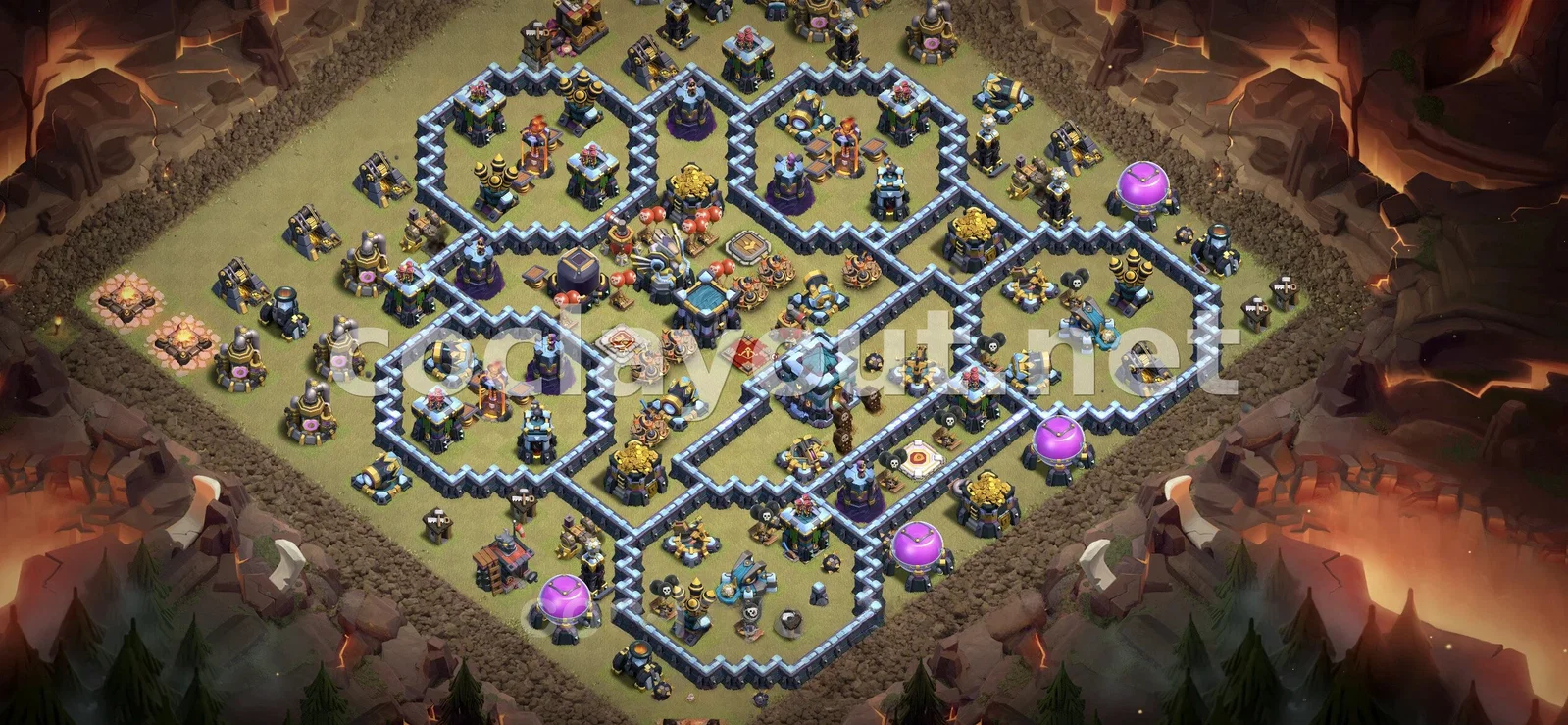 Diseño de guerra TH13 eficaz – vista previa del diseño TH13