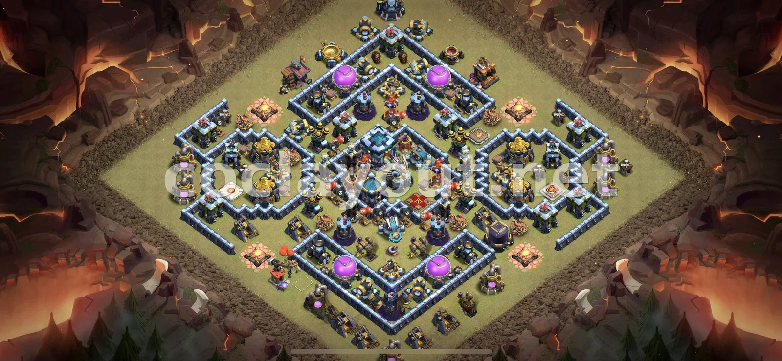 Triunfa en Clanes con el Diseño de Guerra TH13 – vista previa del diseño TH13