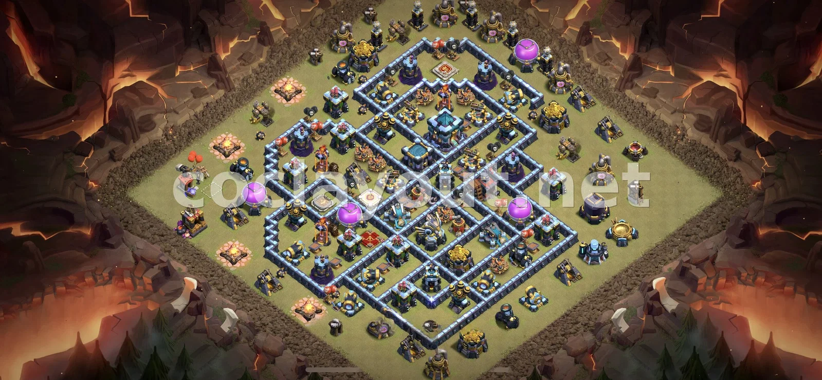 Prepárate para la Guerra de Clanes con Diseño de Guerra TH13 – vista previa del diseño TH13