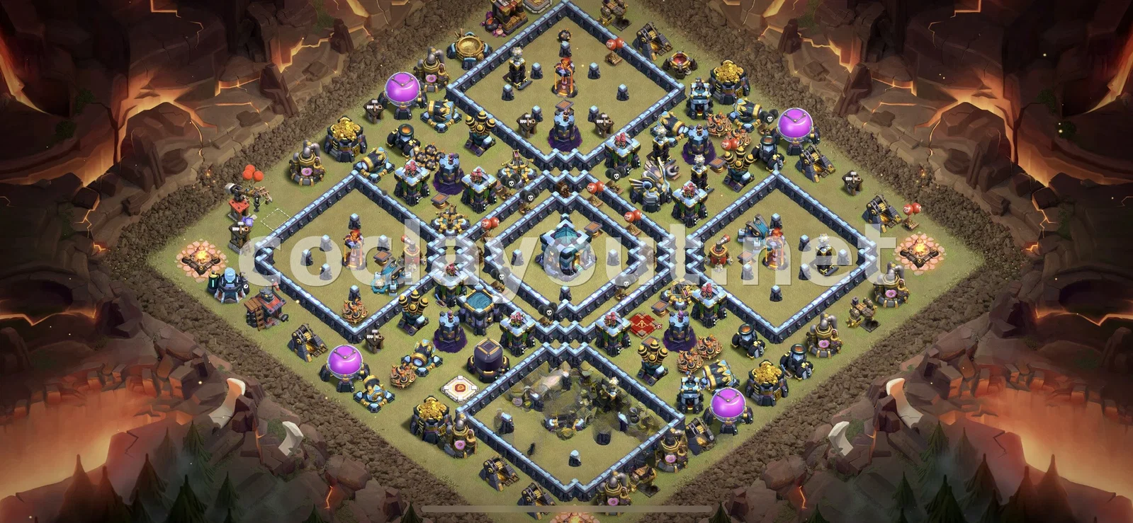 Mejor Diseño de Guerra TH13 para ganar en Guerra de clanes – vista previa del diseño TH13