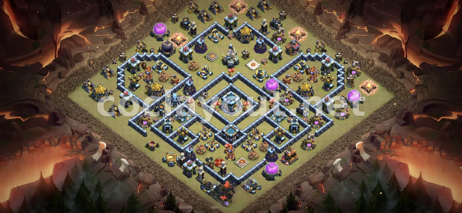 Diseño de Guerra TH13 Efectivo – vista previa del diseño TH13