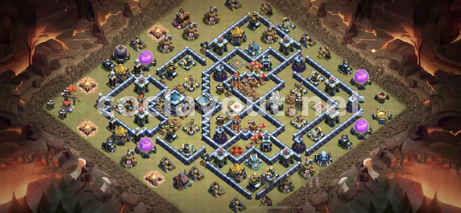 Mejora tu Diseño de Guerra TH13 para Clanes – vista previa del diseño TH13