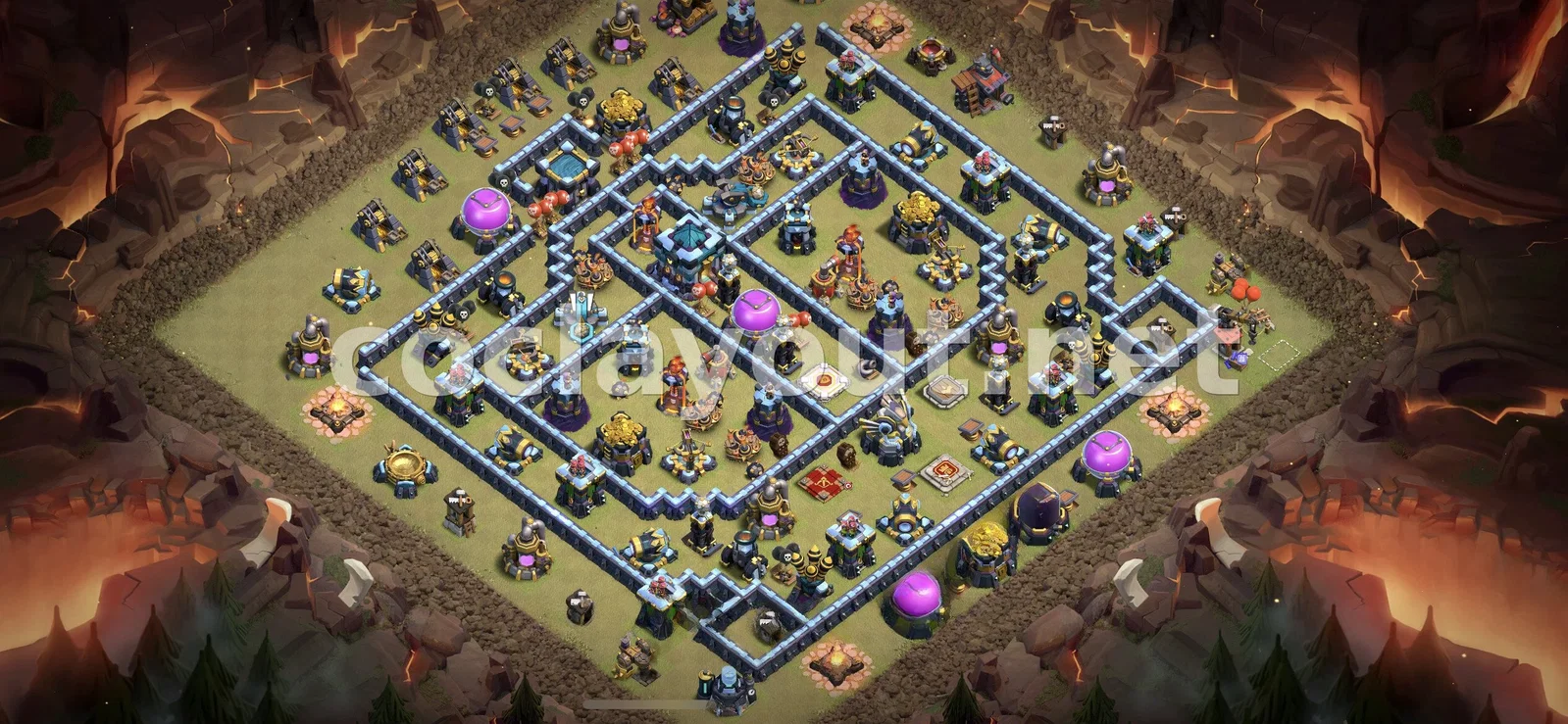 Diseño de Guerra TH13 Efectivo – vista previa del diseño TH13