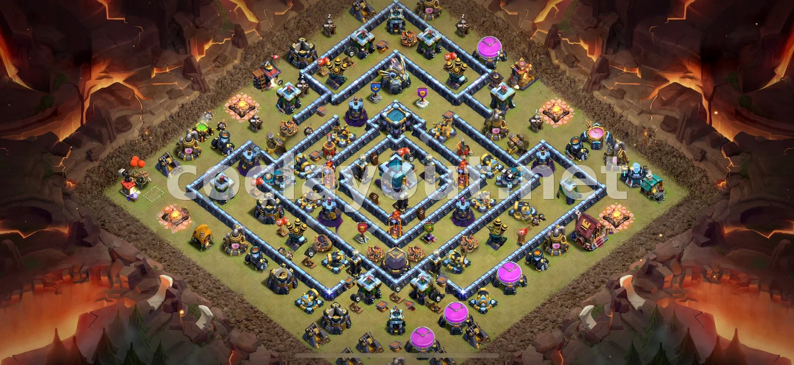 Diseño de Guerra TH13 Eficaz – vista previa del diseño TH13