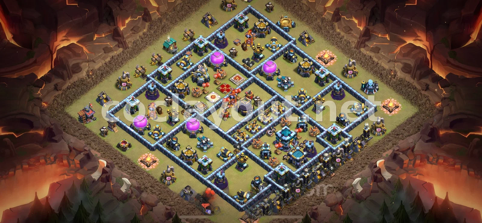 Asegura Victorias con Este Diseño de Guerra TH13 – vista previa del diseño TH13