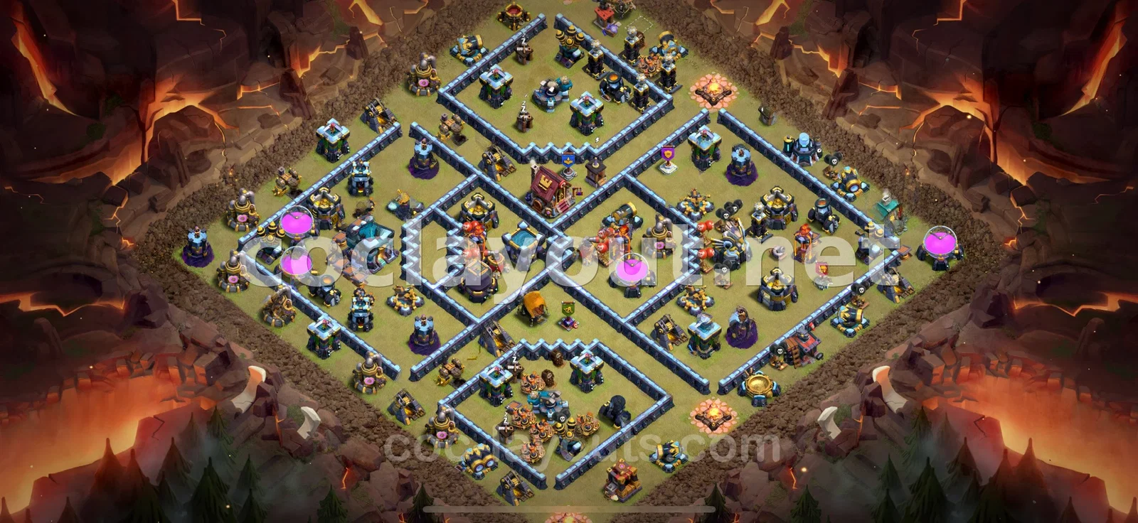 Top TH13 War Base Layout – TH13 layout preview