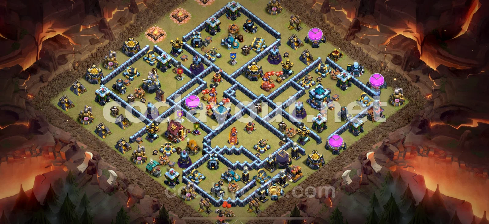 Effective TH13 War Base – TH13 layout preview