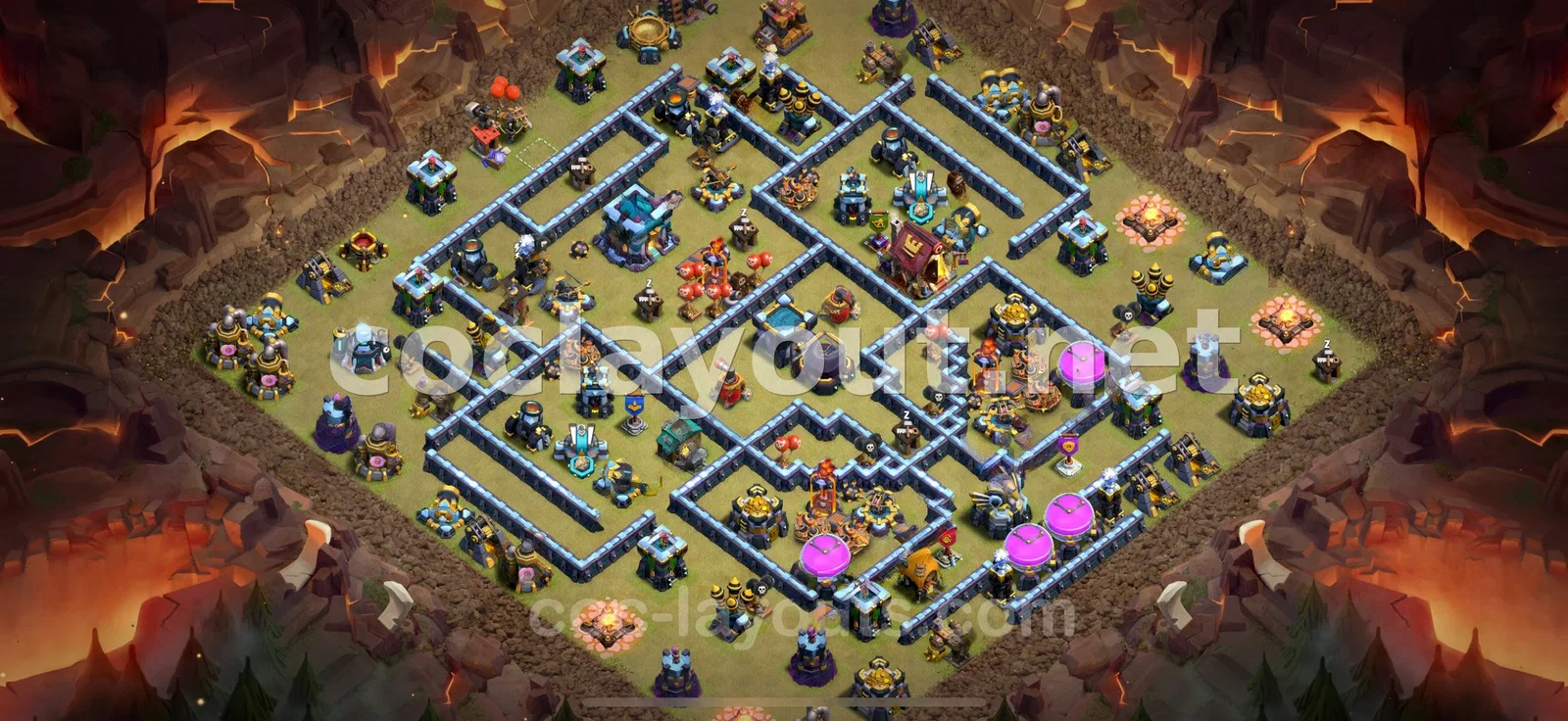 TH13 War Base for Clan Wars Success – TH13 layout preview