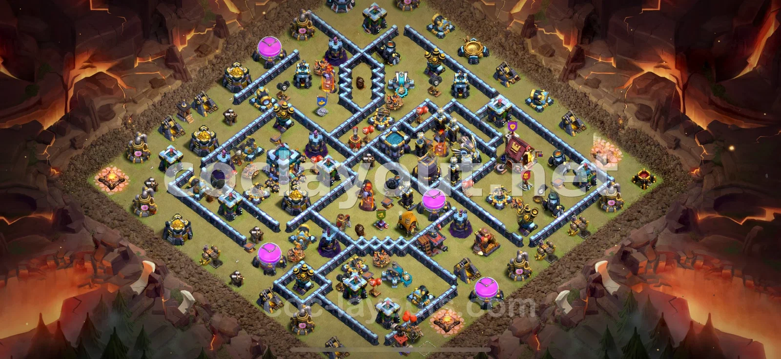 Dominate Clan Wars with This TH13 War Base – TH13 layout preview