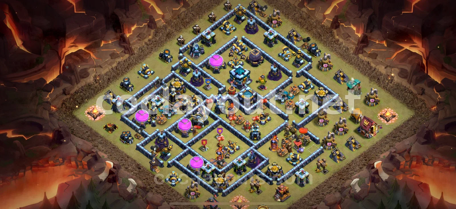 Diseño de Guerra TH13 Efectivo – vista previa del diseño TH13
