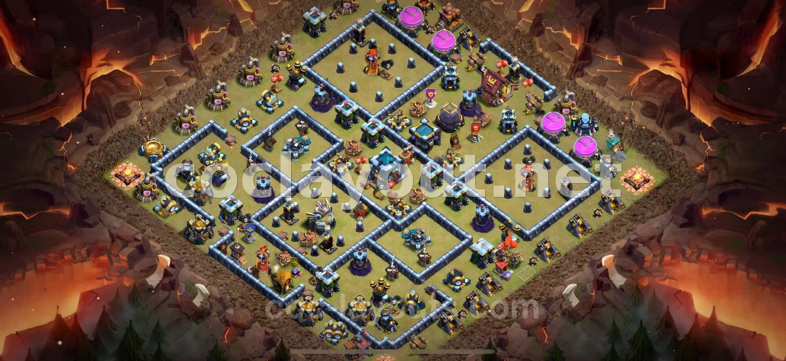 Diseño de Guerra TH13 Efectivo – vista previa del diseño TH13