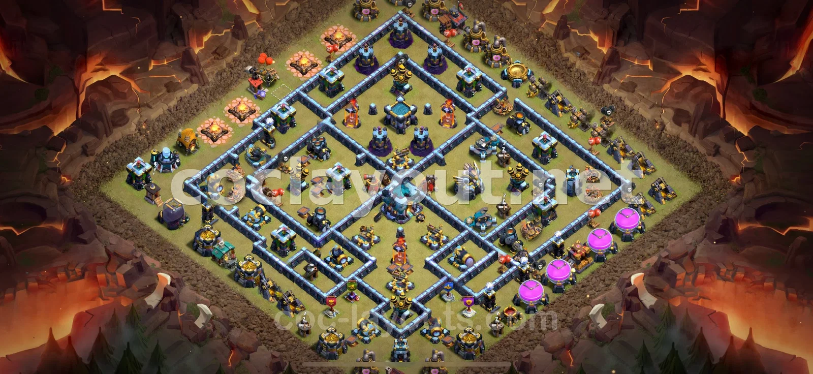Effective TH13 War Base Design – TH13 layout preview