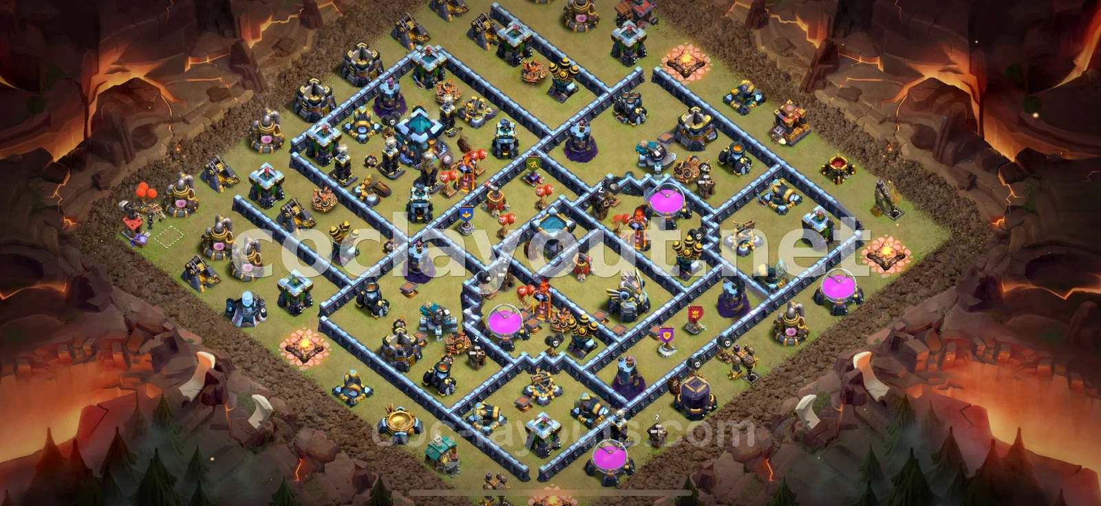 TH13 War Base Strategy #39 – TH13 layout preview