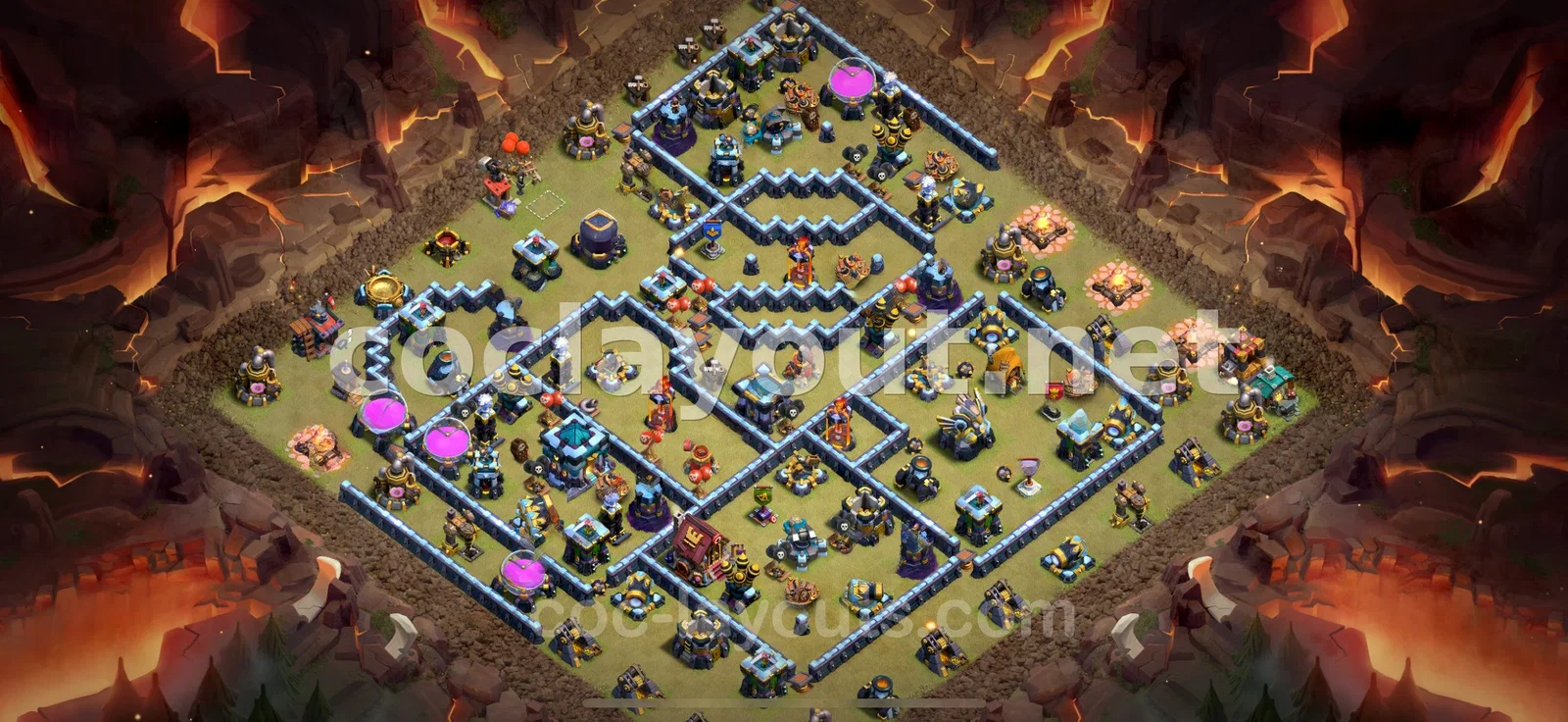 TH13 War Base Strategy #36 – TH13 layout preview