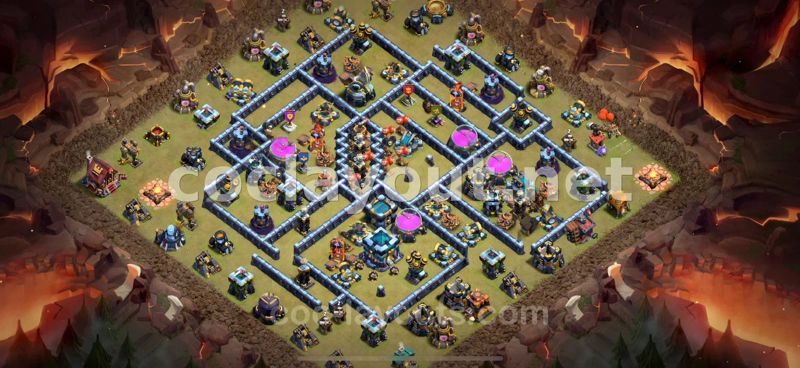 Effective TH13 War Base – TH13 layout preview