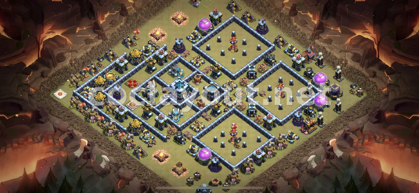 Стратегическая База для Войны TH13 – превью расстановки TH13