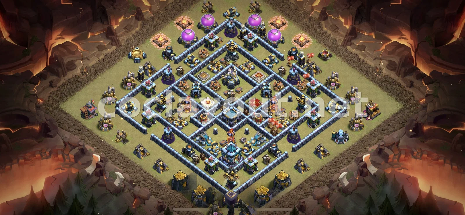 Diseño de Guerra TH13 Eficaz – vista previa del diseño TH13