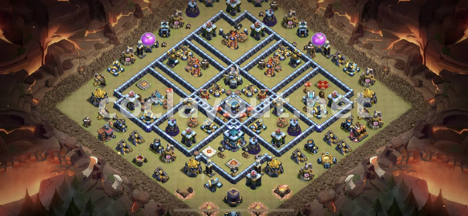 Diseño de Guerra TH13 efectivo – vista previa del diseño TH13