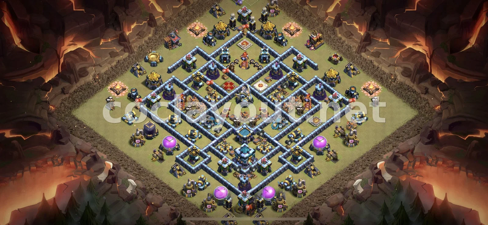 Gana en las Guerras de Clanes con Diseño de Guerra TH13 – vista previa del diseño TH13