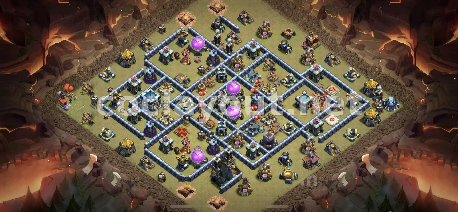Diseño de Guerra TH13 para Clanes Exitosos – vista previa del diseño TH13