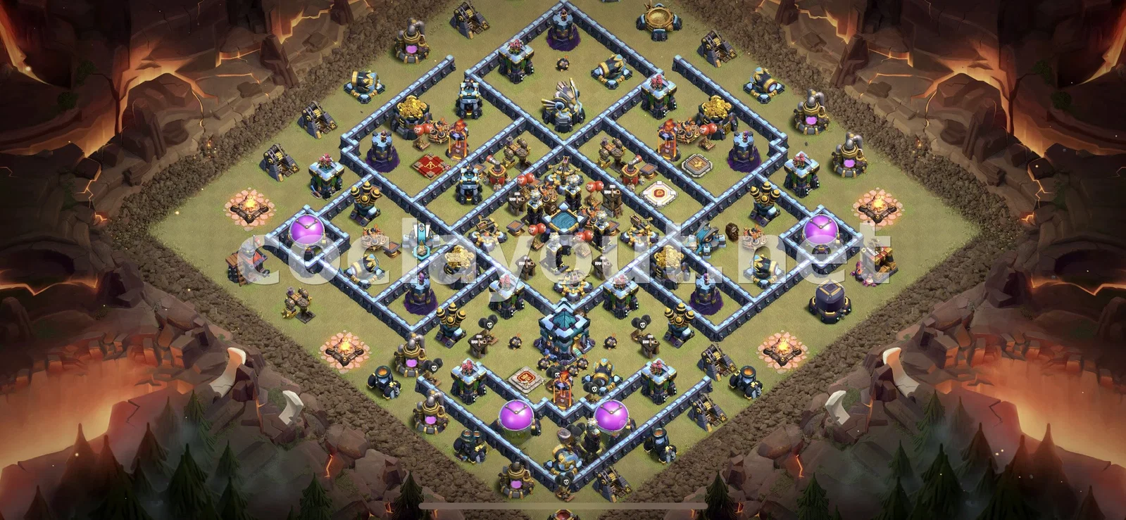Aprovecha al Máximo tu Guerra de Clanes con Diseño de Guerra TH13 – vista previa del diseño TH13