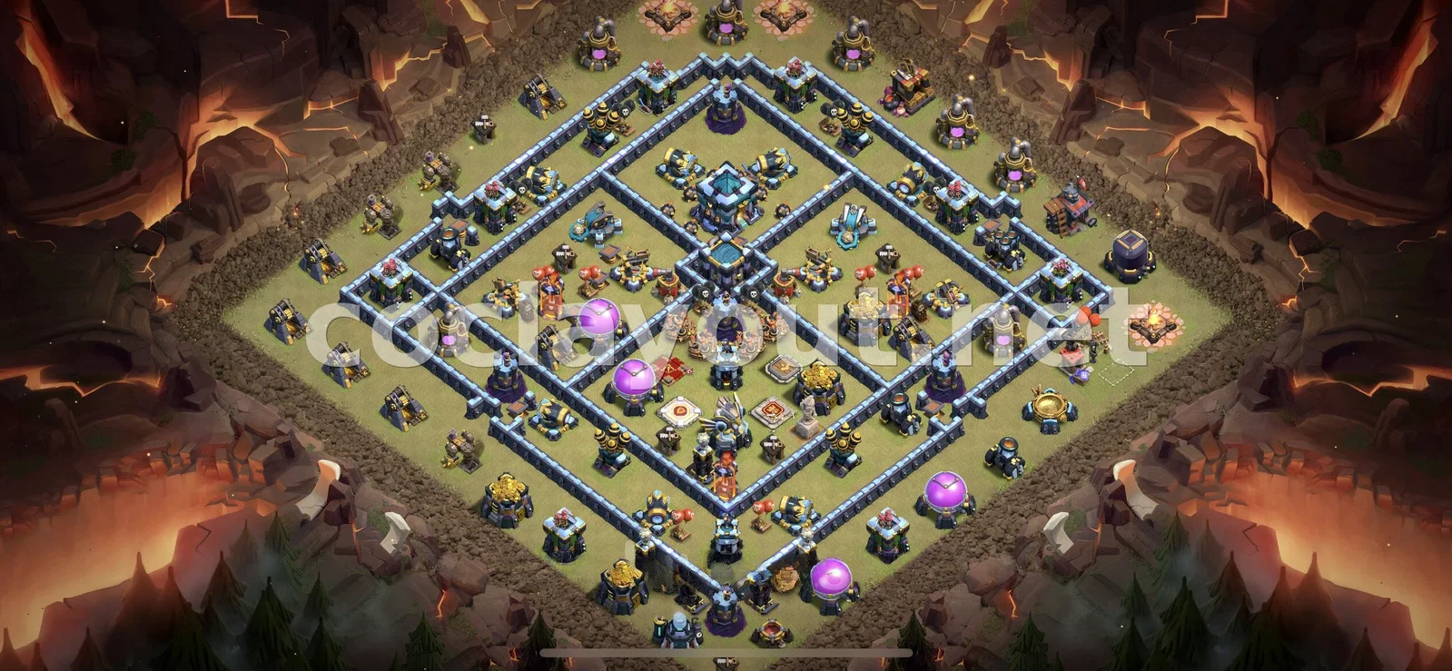 Diseño de Guerra Efectivo TH13 – vista previa del diseño TH13