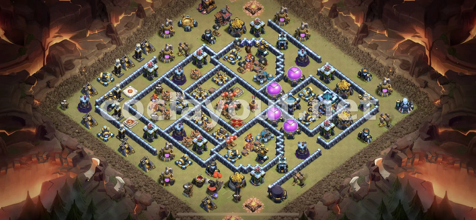 Diseño de Guerra Efectivo TH13 – vista previa del diseño TH13