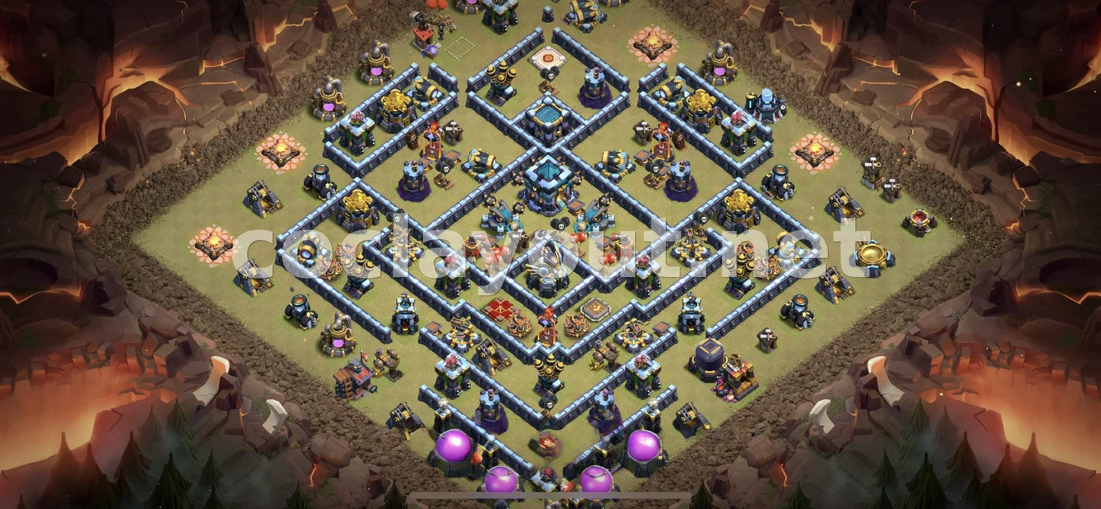 Diseño de Guerra TH13 Estratégico – vista previa del diseño TH13