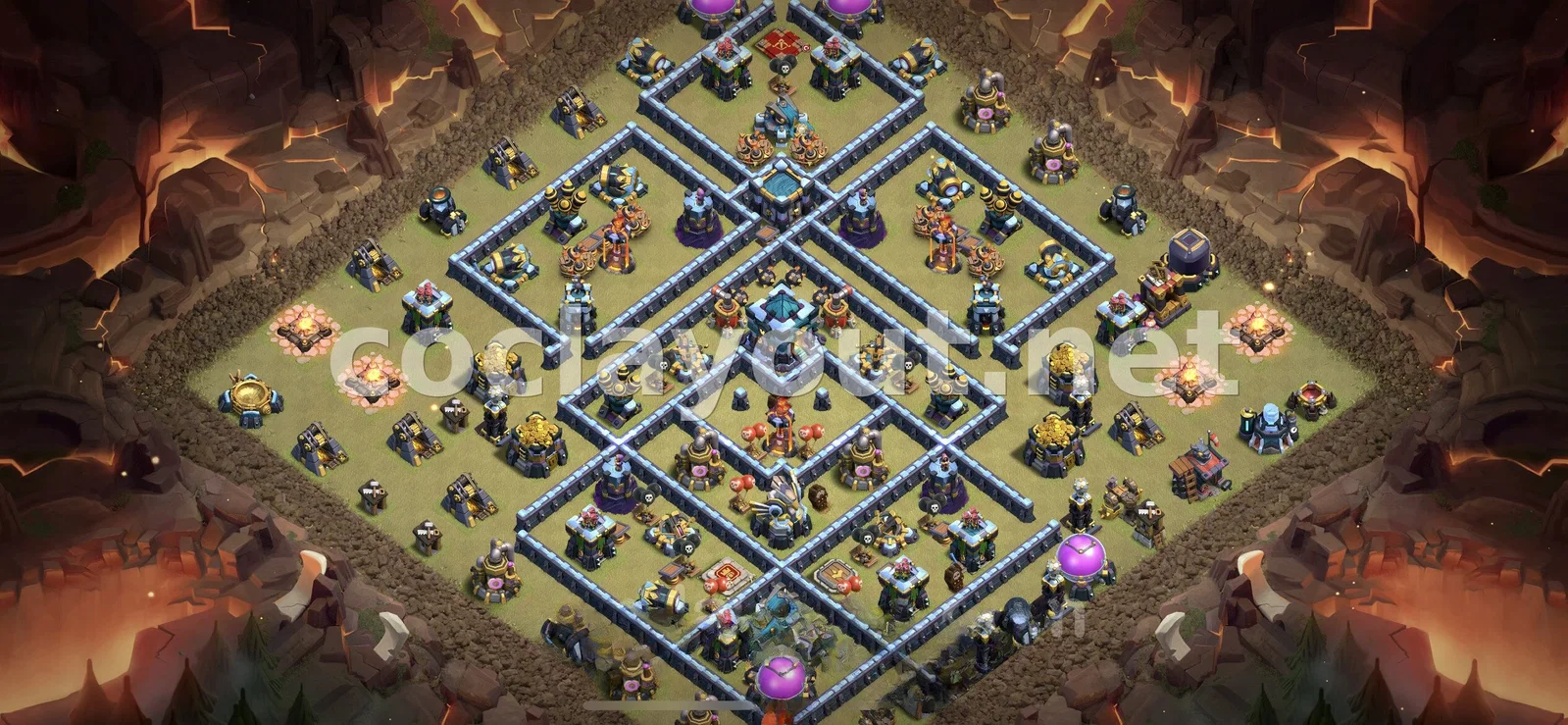 Mejora tus Guerras con el Diseño de Guerra TH13 – vista previa del diseño TH13