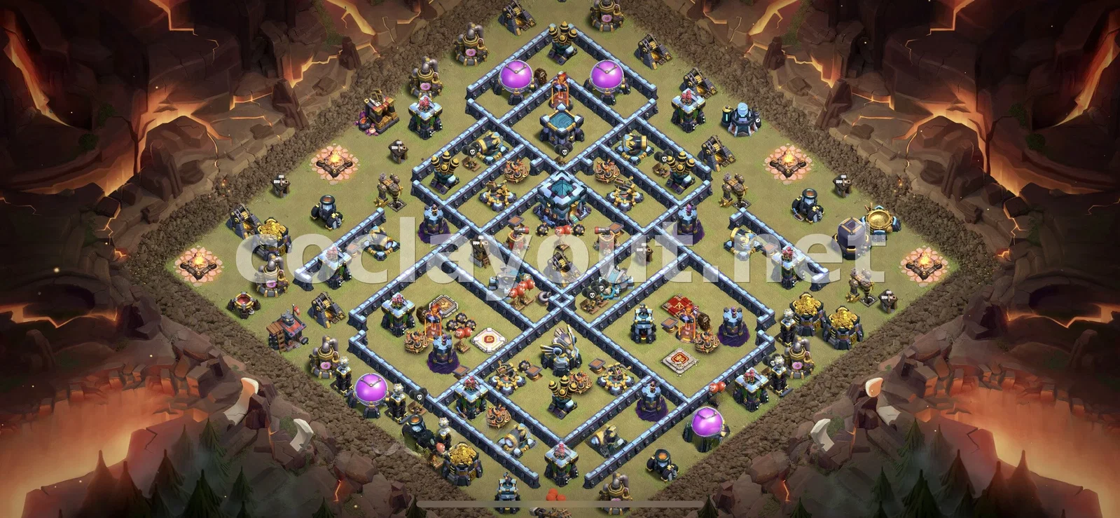 Diseño de Guerra TH13 Efectivo – vista previa del diseño TH13