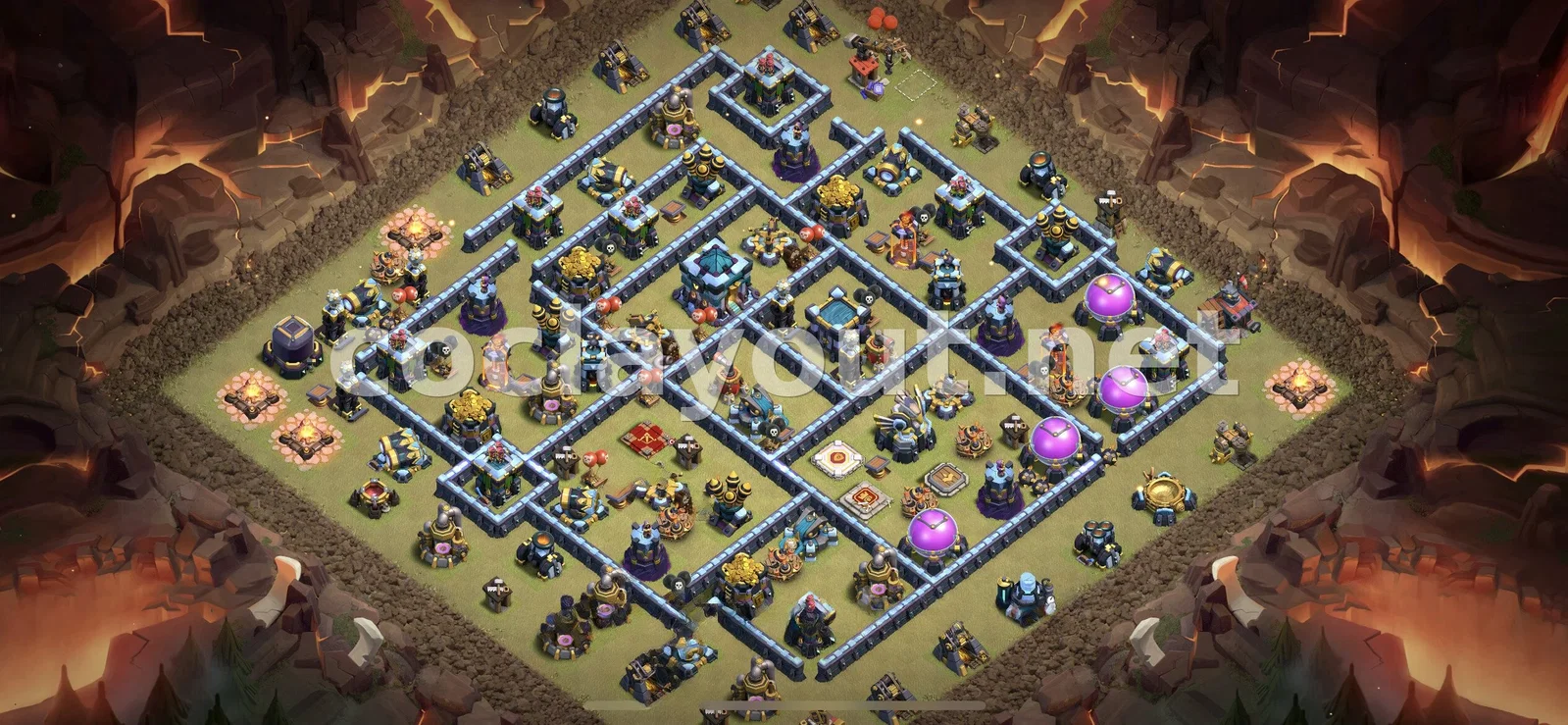 Mejor diseño de guerra TH13 para ganar guerras de clanes – vista previa del diseño TH13