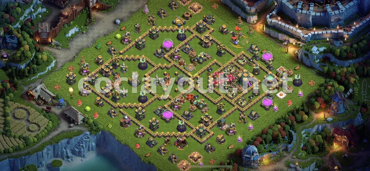 Optimize Your TH14 Hybrid Base Layout – TH14 layout preview