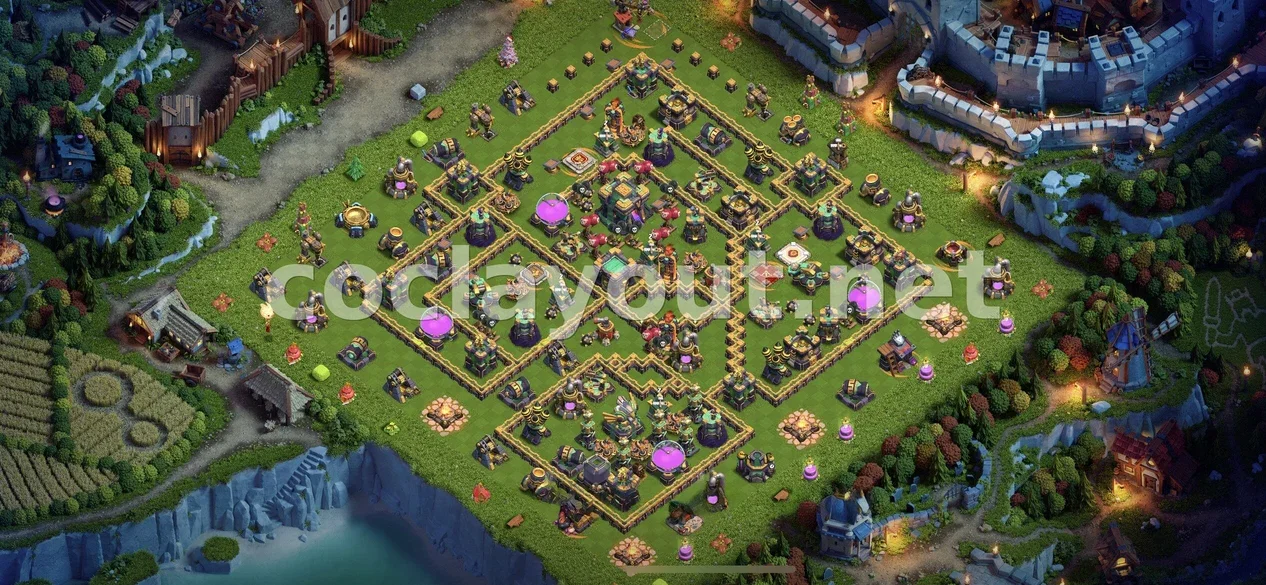Optimize Your TH14 Hybrid Base Layout – TH14 layout preview