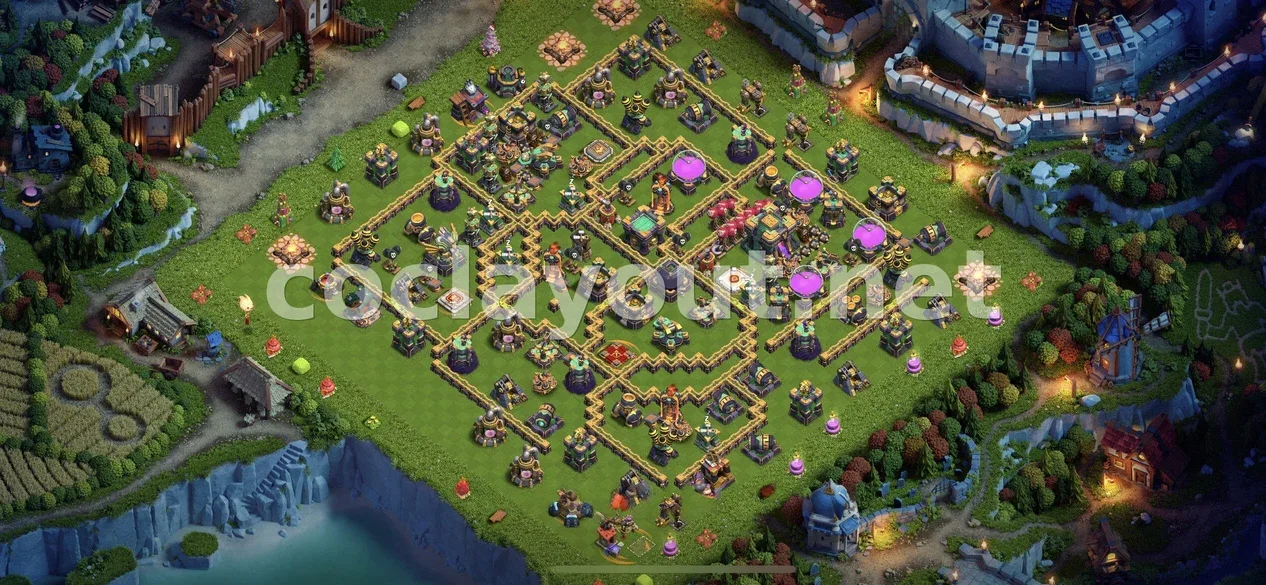 Optimize Your Defense with a TH14 Hybrid Base – TH14 layout preview