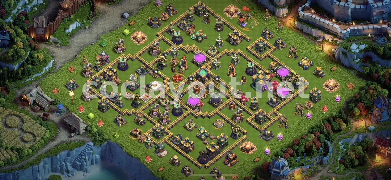 Strengthen Your Village with TH14 Hybrid Base – TH14 layout preview
