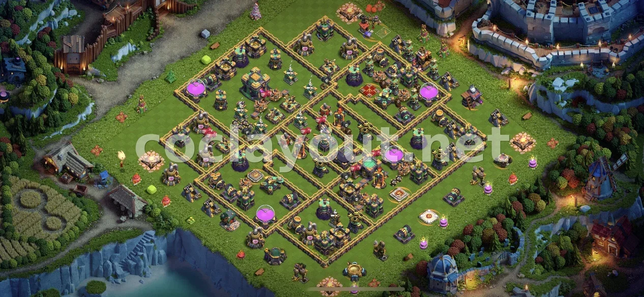 Strengthen Your Village with TH14 Hybrid Base – TH14 layout preview