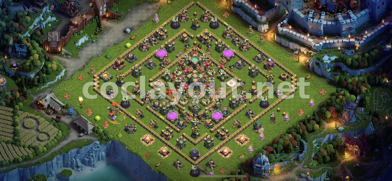 Enhance Your Village with TH14 Hybrid Base – TH14 layout preview