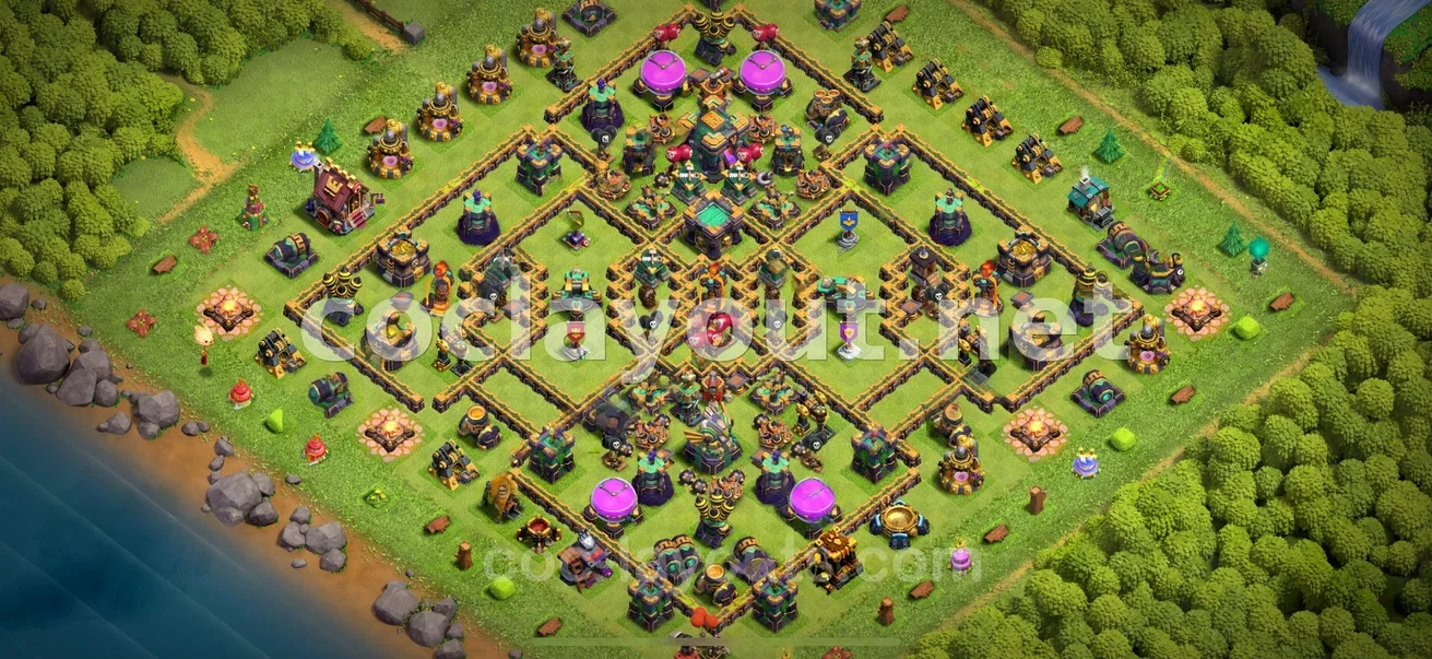 Strengthen Your Village with TH14 Hybrid Base – TH14 layout preview