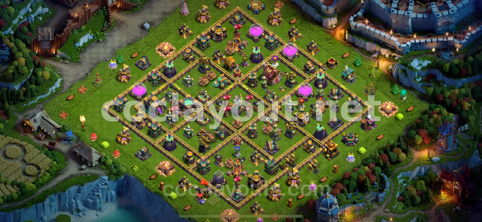 Effective TH14 Hybrid Base – TH14 layout preview