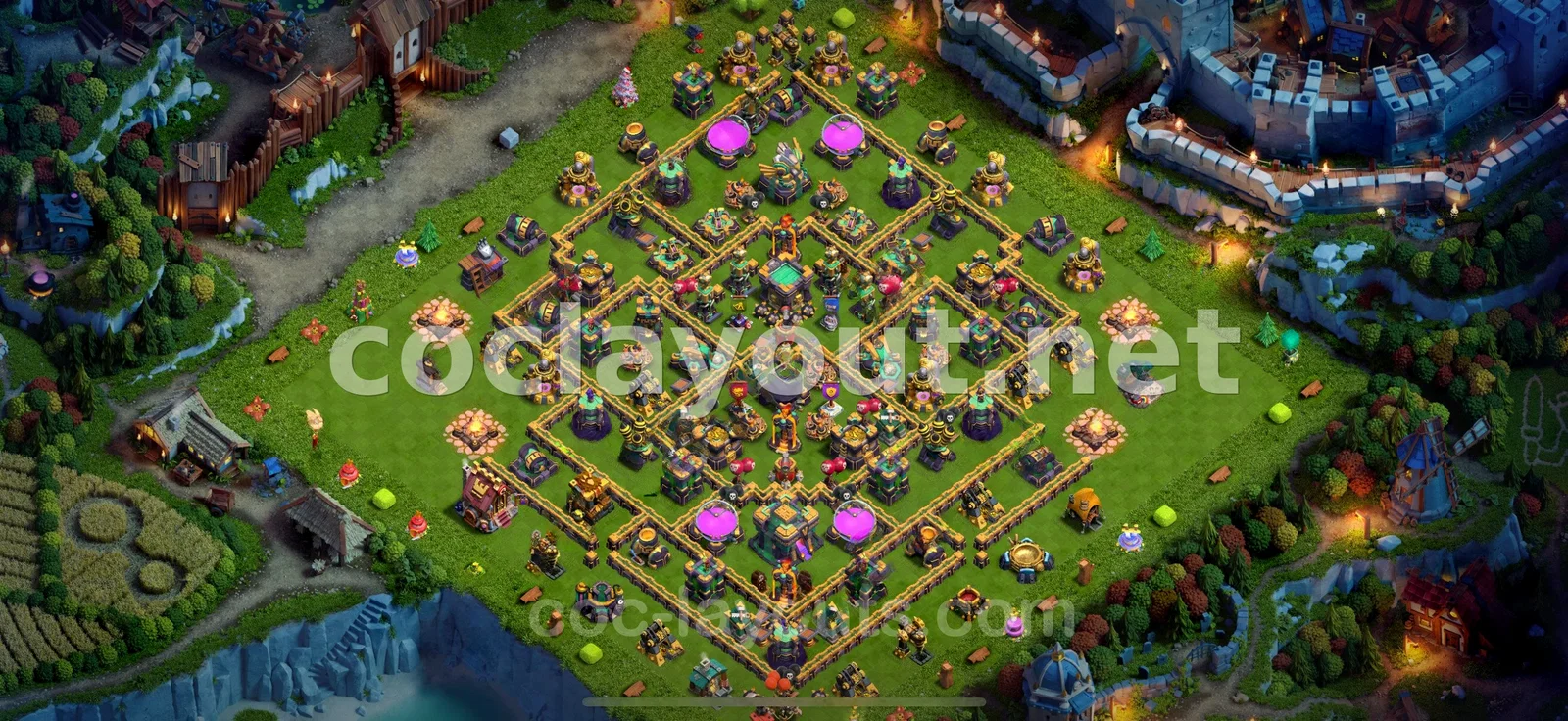 Enhance Your Defense with TH14 Hybrid Base – TH14 layout preview
