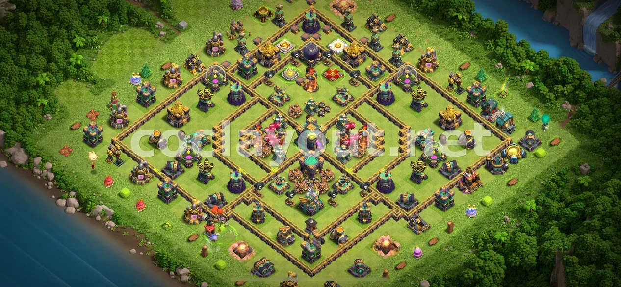 TH14 Hybrid Base for Resource Protection – TH14 layout preview