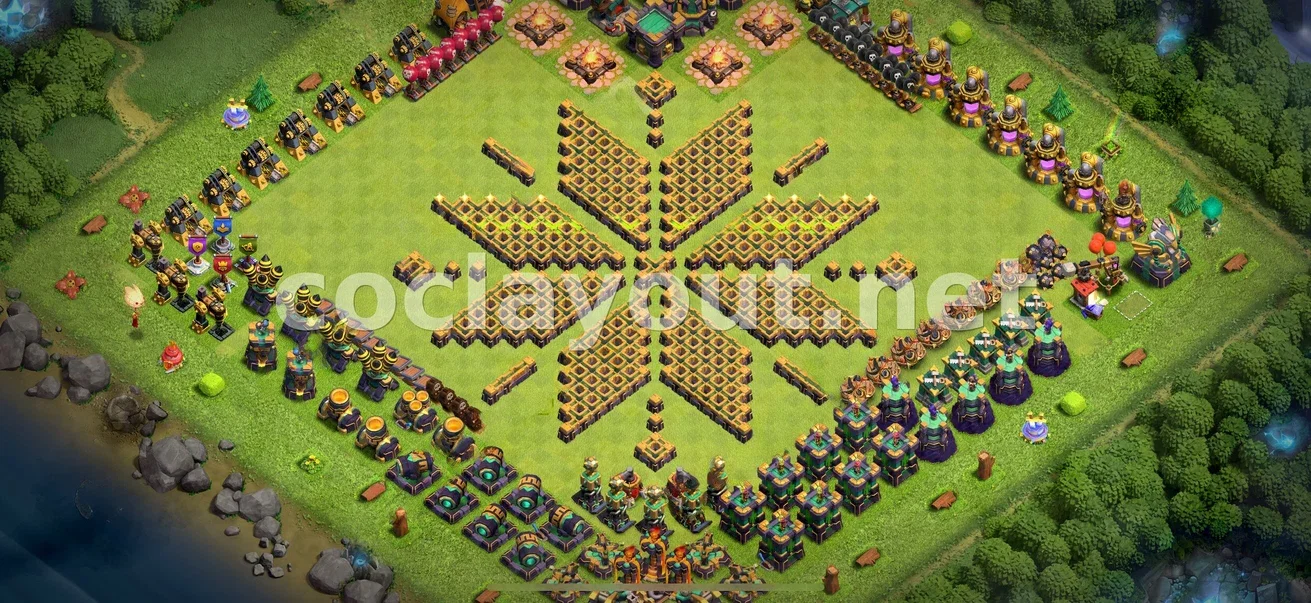 Strengthen Your Village with TH14 Hybrid Base – TH14 layout preview