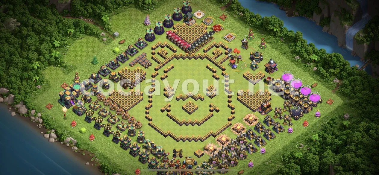 Boost Your Defense with TH14 Hybrid Base – TH14 layout preview