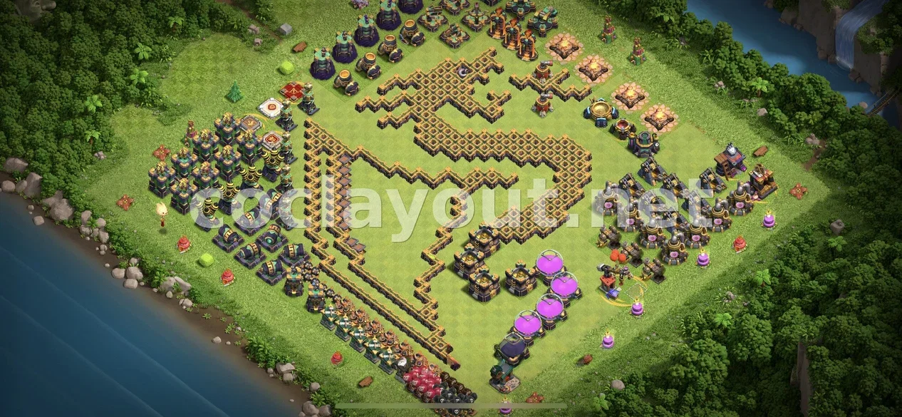 Strengthen Your Village with TH14 Hybrid Base – TH14 layout preview