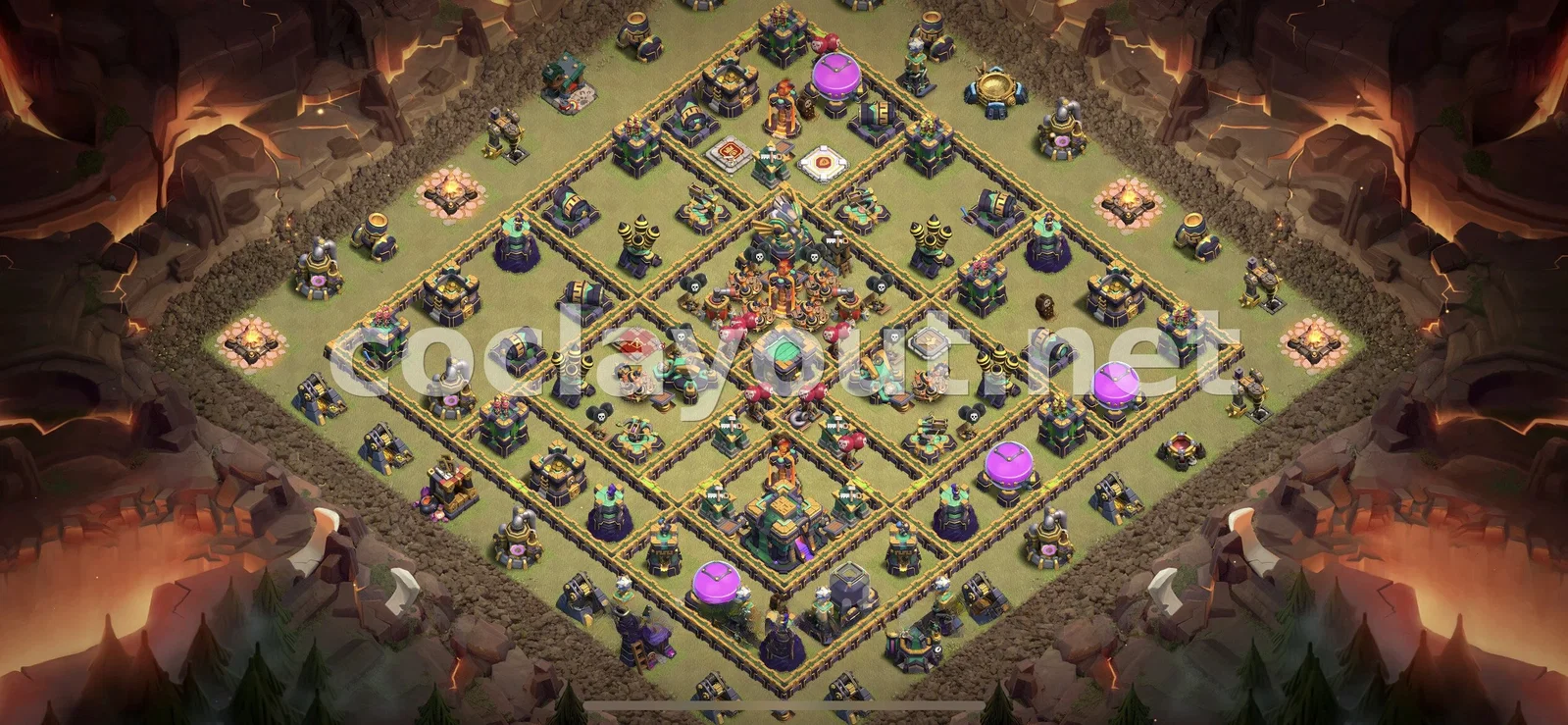 Conception de Base de Guerre TH14 – aperçu du plan TH14