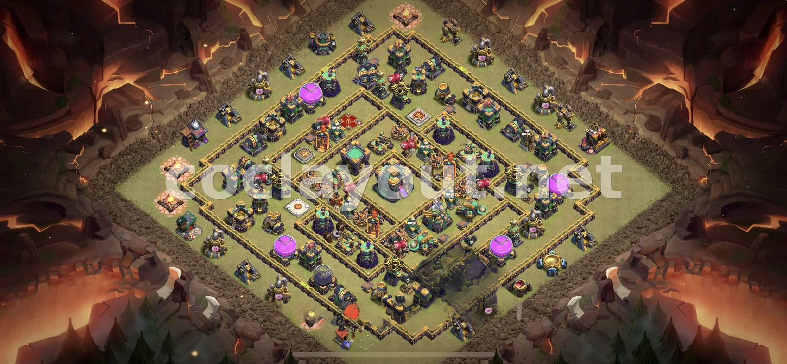 Meilleure base de guerre TH14 pour vos Guerres de Clans – aperçu du plan TH14