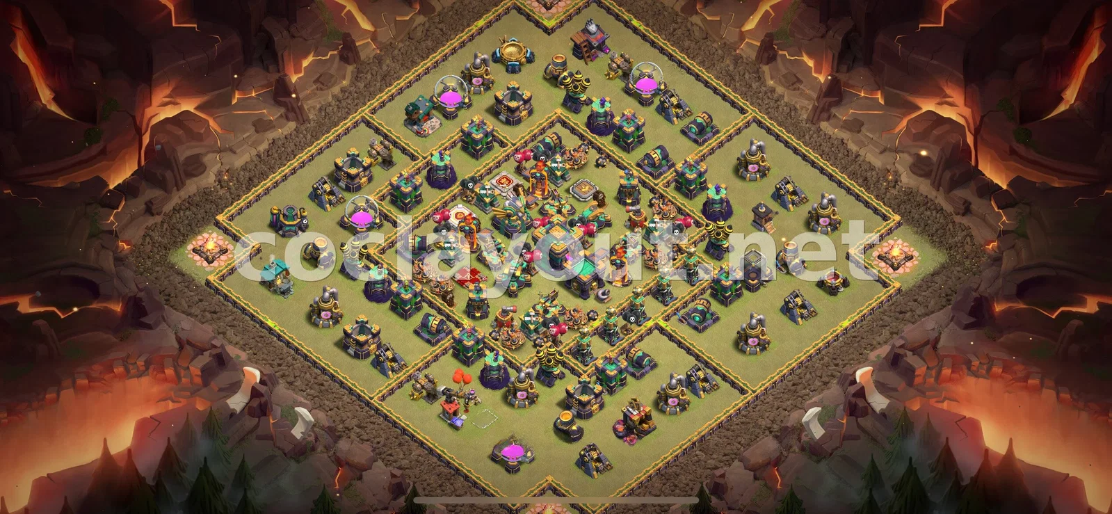 Meilleure base de guerre TH14 pour vos combats – aperçu du plan TH14