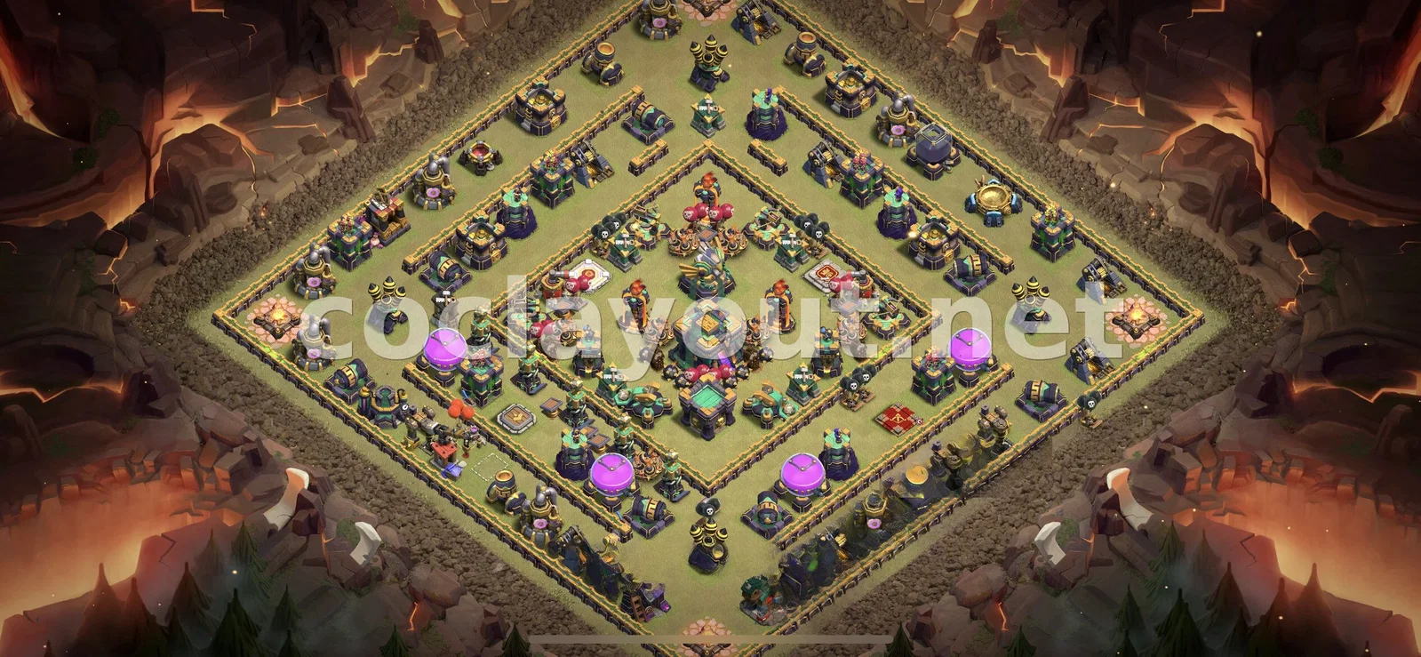 Base de Guerre TH14 #107 – aperçu du plan TH14